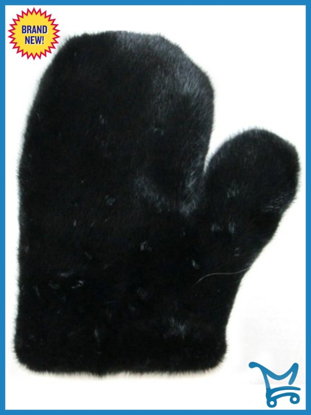 Handmade Mink Fur Massage Mitten - One Size - Velvet Lining